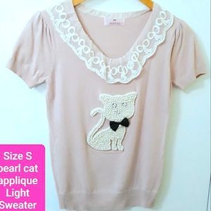 NWOT Blush Kawaii Pearl Cat Knit Tops